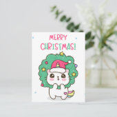 kerstkat-Briefkaart Briefkaart (Staand voorkant)