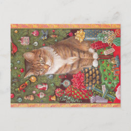 kerstkat-briefkaart  briefkaart