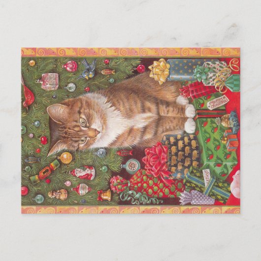 kerstkat-briefkaart  briefkaart (Voorkant)