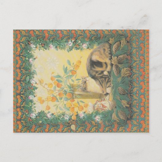 kerstkat-briefkaart  briefkaart (Voorkant)