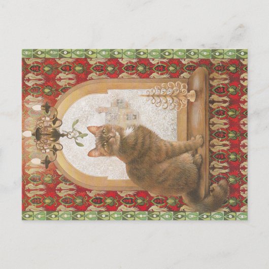 kerstkat-briefkaart  briefkaart (Voorkant)