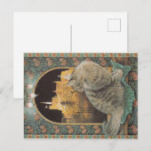 kerstkat-briefkaart  briefkaart (Voorkant / Achterkant)