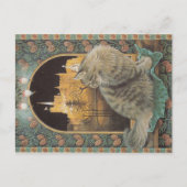 kerstkat-briefkaart briefkaart (Voorkant)