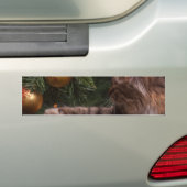 kerstkat bumpersticker (Op auto)