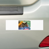 kerstkat bumpersticker (Op auto)
