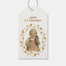 Kerstkat  cadeau Labels Cadeaulabel