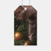 kerstkat cadeaulabel (Voorkant)