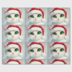 Kerstkat  cadeaupapier