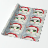 Kerstkat cadeaupapier (Uitgerold)