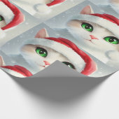 Kerstkat cadeaupapier (Hoek)