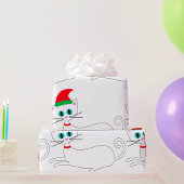 kerstkat cadeaupapier