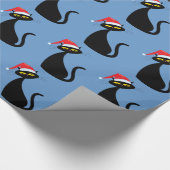 kerstkat cadeaupapier (Hoek)