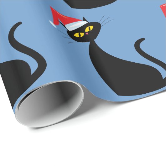 kerstkat cadeaupapier (Rol Hoek)