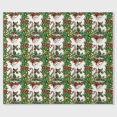 Kerstkat Cadeaupapier (Vlak)
