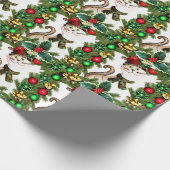 Kerstkat Cadeaupapier (Hoek)