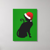 Kerstkat Canvas Afdruk (Voorkant)