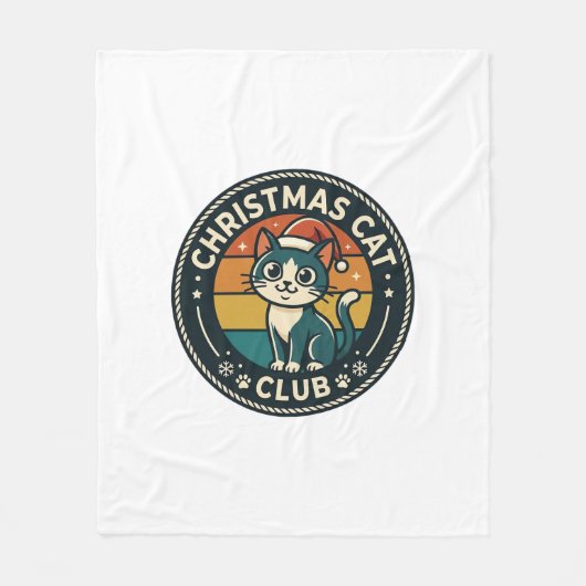 Kerstkat Cute Kitty Design - Kerstkat Cl Fleece Deken (Voorkant)