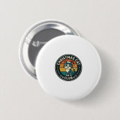 Kerstkat Cute Kitty Design - Kerstkat Cl Ronde Button 5,7 Cm (Voorkant /achterkant)