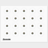 Kerstkat Cute Kitty Design - Kerstkat Cl Ronde Sticker (Vel)