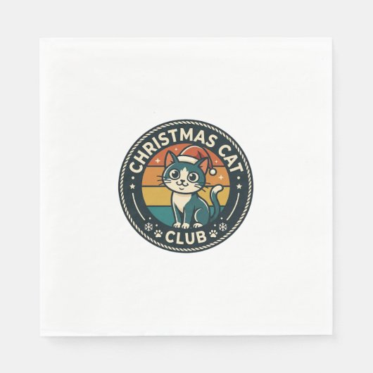 Kerstkat Cute Kitty Design - Kerstkat Cl Servet (Voorkant)
