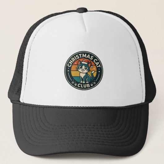 Kerstkat Cute Kitty Design - Kerstkat Cl Trucker Pet (Voorkant)