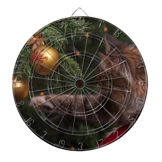 kerstkat dartbord (Voorkant)