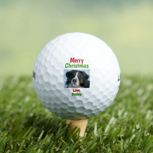 kerstkat Dog Dad popfoto Golfballen (Insitu Shirt)