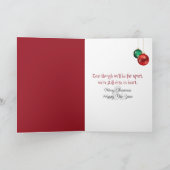 Kerstkat en -boom feestdagen kaart (Binnen)