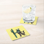 Kerstkat en cactus rare Kerstmis Kartonnen Onderzetters (Insitu)