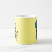 Kerstkat en cactus rare Kerstmis Koffiemok (Center)