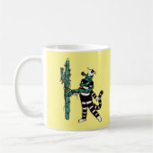 Kerstkat en cactus rare Kerstmis Koffiemok (Links)