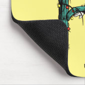 Kerstkat en cactus rare Kerstmis Muismat (Hoek)