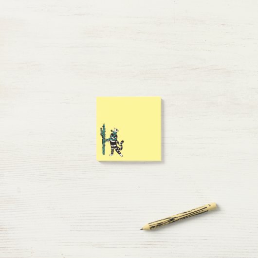 Kerstkat en cactus rare Kerstmis Post-it® Notes (Op bureau)