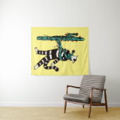 Kerstkat en cactus rare Kerstmis Wandkleed (In Situ (horizontaal))