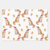 Kerstkat en gemberbrood, Mannen, vrouwen en Kinder Inpakpapier Vel (Voorkant 3)