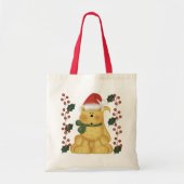 Kerstkat en Holly kerstCanvas tas (Voorkant)