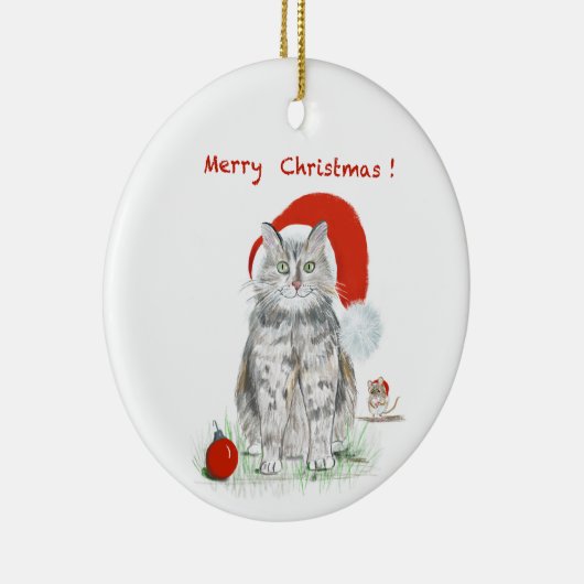 Kerstkat en Ornament met muis (Rechts)
