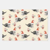 kerstkat en snoepriet, Mannen, vrouwen en Kinderen Inpakpapier Vel (Voorkant)