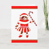 kerstkat feestdagen kaart (Voorkant)