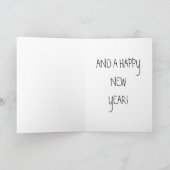 kerstkat feestdagen kaart (Binnen)