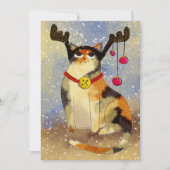 Kerstkat Feestdagenkaart (Voorkant)