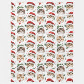 kerstkat fleece deken (Voorkant)