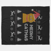 kerstkat fleece deken (Voorkant (Horizontaal))