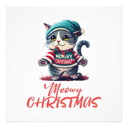 Kerstkat foto afdruk (Voorkant)