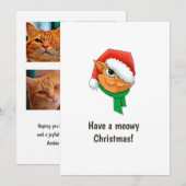 Kerstkat Foto Collage Feestdagenkaart (Voorkant / Achterkant)