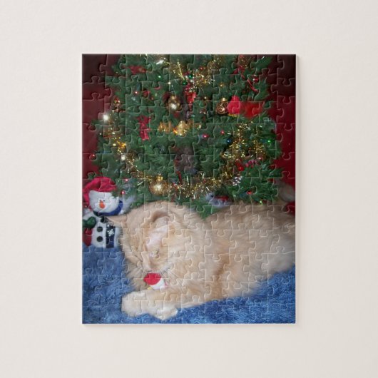 KerstKat Foto Puzzle Legpuzzel (Verticaal)