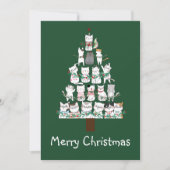 kerstkat Funny Tree Funny Kaart (Voorkant)