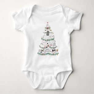 kerstkat Funny Tree Funny Romper