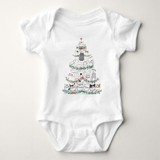 kerstkat Funny Tree Funny Romper (Voorkant)