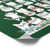 kerstkat Funny Tree Poster (Hoek)